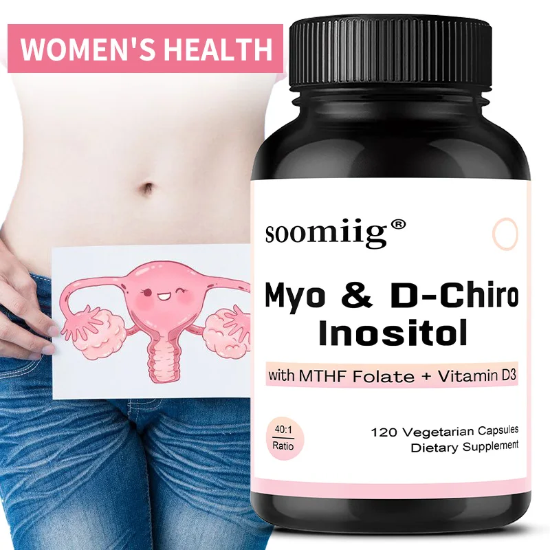 Myo-Inositol & D-Chiro Supplement - Vegan, Gluten-free, Non-GMO, Supports Regular Cycles & Ovarian Health, Women's Health
