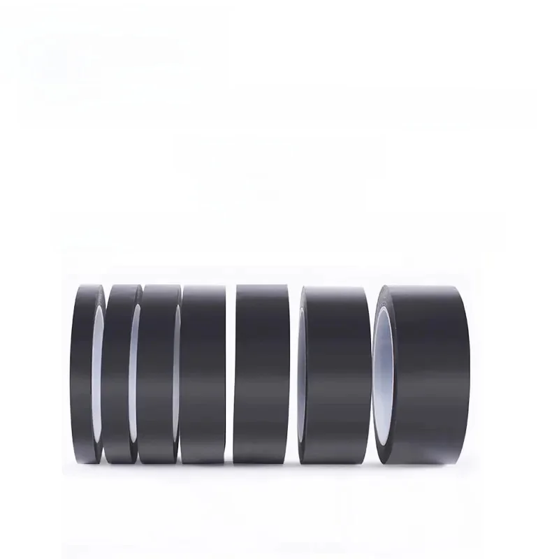 Ruban adhésif noir en Polyimide, 5-30mm, 50M, résistant à la tension, ombrage mat, résistant aux hautes températures