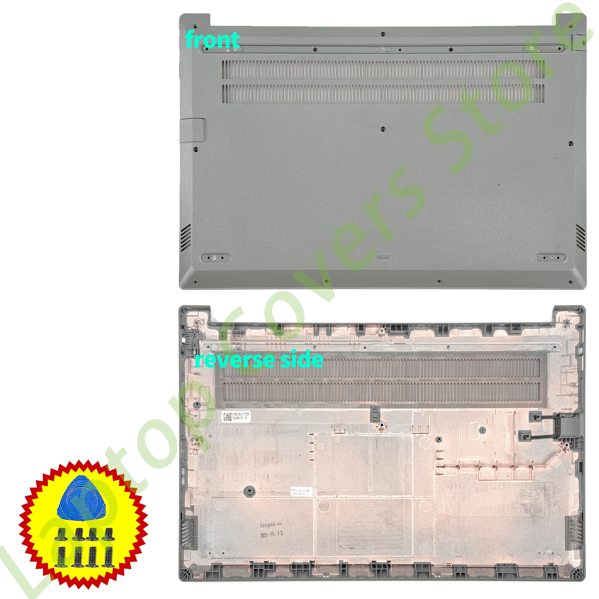 Imagem -06 - Laptop Capas para Thinkbook 15 15-iil 15-iml Lcd Tampa Traseira Moldura Frontal Caixa Superior Partes Inferiores Substituir Cinza 4elvalclv50