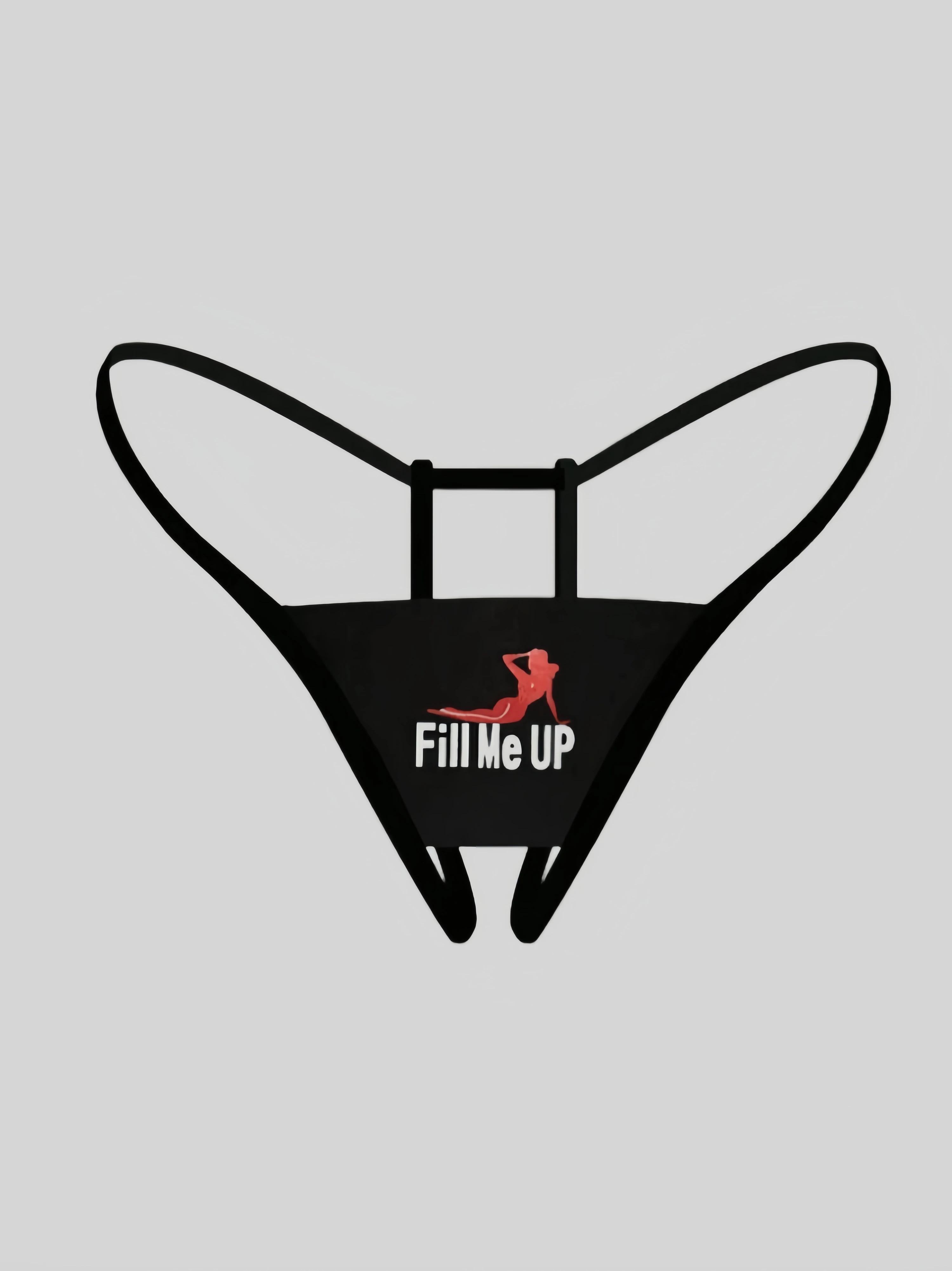 2 PCS Women's Sexy Underwear Sexy Underwear Graphic Print Crotchless Thong