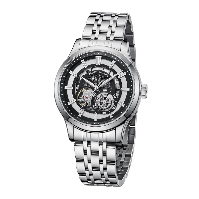 WM Watch Automatic Mechanical Watch Water Resistant Casual Classic Business Man Watch Welly Merck Watches 095M-WM
