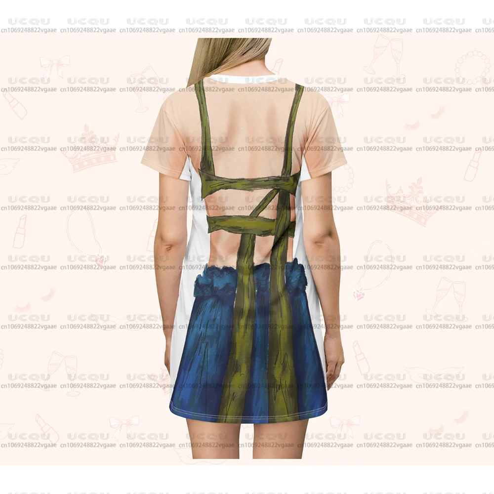 Bride Bikini T Shirt Dress Snake Belly Dancer Costume Fun Loungewear Gift Showgirl Top Tee Cosplay Skirt Party Hawaii Tee Top