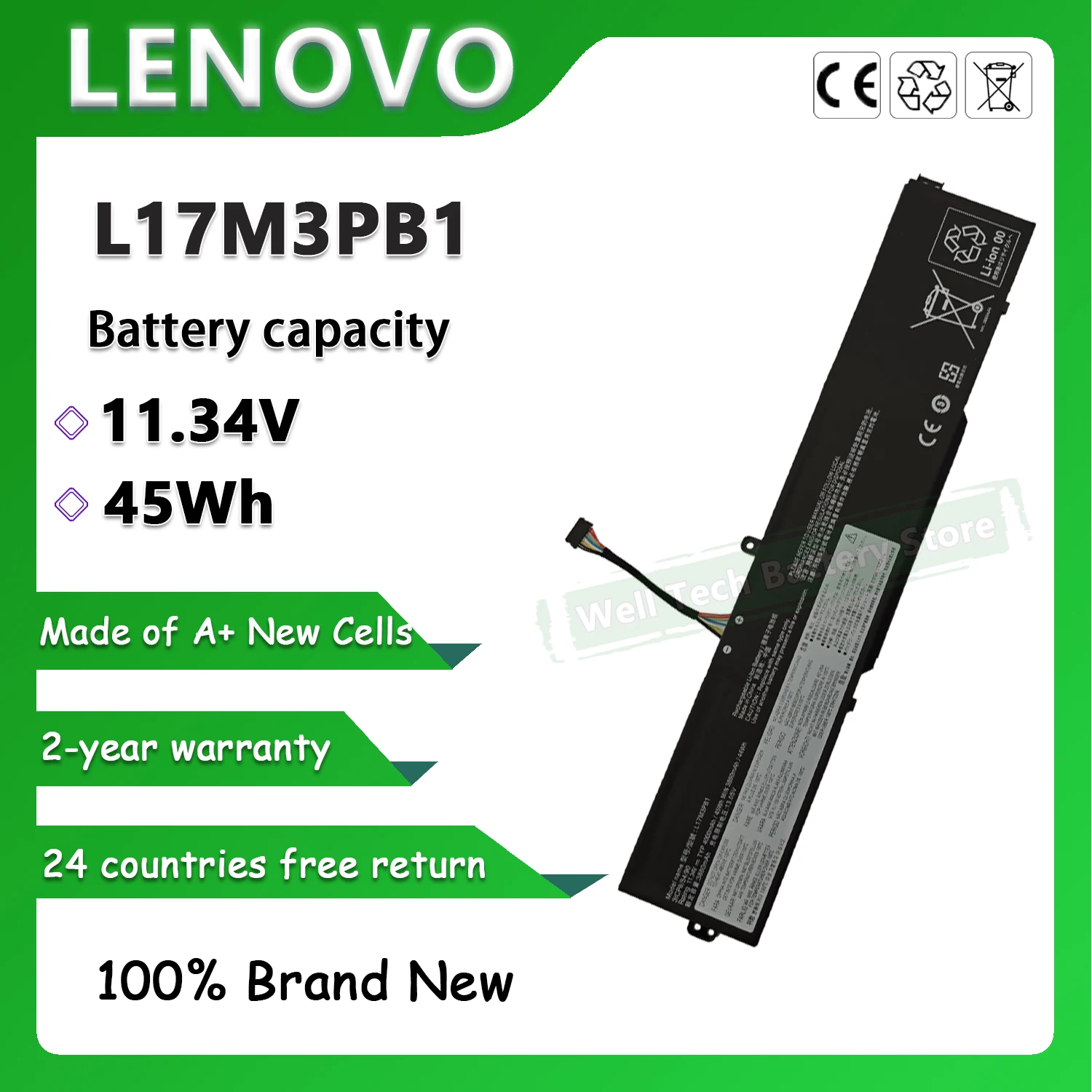 L17M3PB1 L17C3PB0 Laptop Battery for Lenovo IdeaPad 330-15ICH 330-17ICH