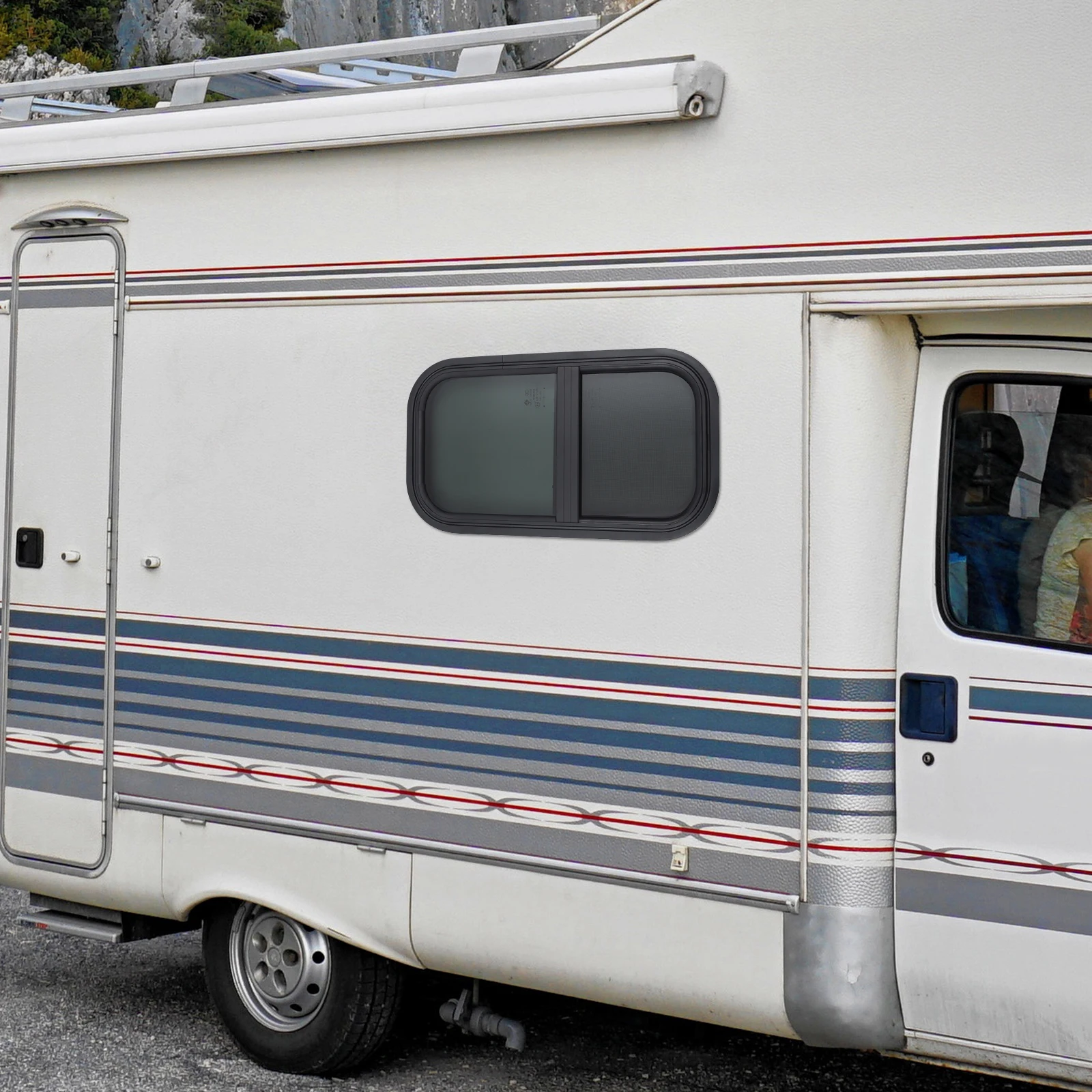 RV 창문 13.4인치(가로) x 23.3인치(세로), 소형 주택용 수직 슬라이딩 창문? 화물 트레일러용, 빈티지 테크놀로지즈 RV 창문, 대세일