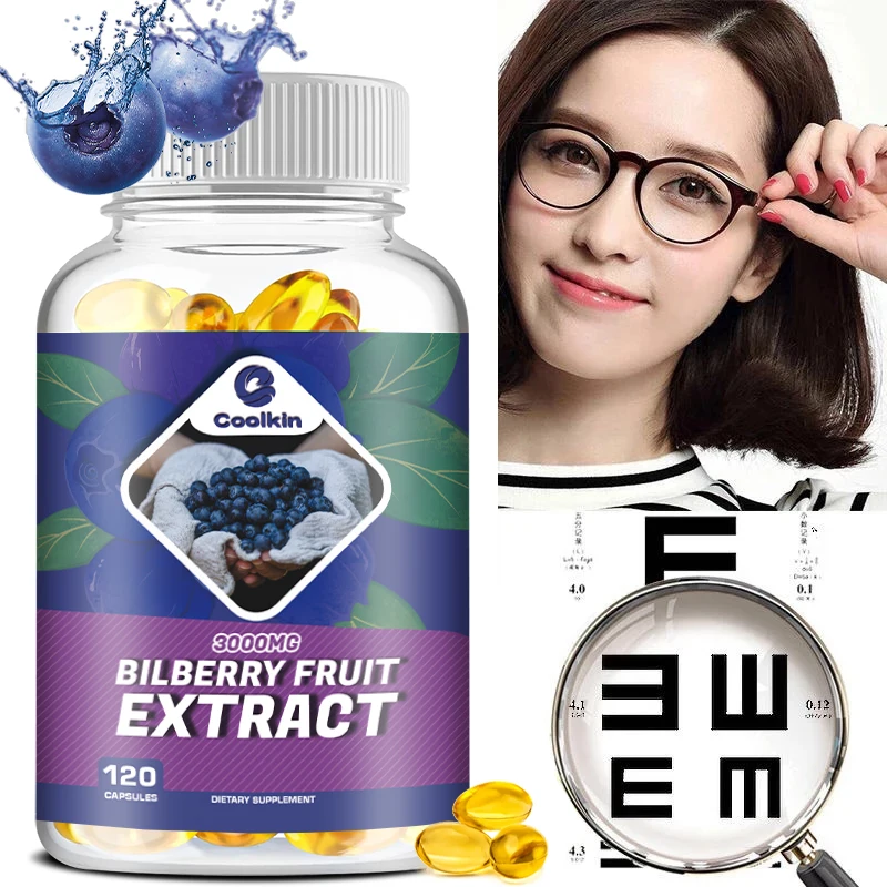 Bilberry Extract 3000mg - Provides Antioxidant Properties for Healthy Vision - 120 Capsules