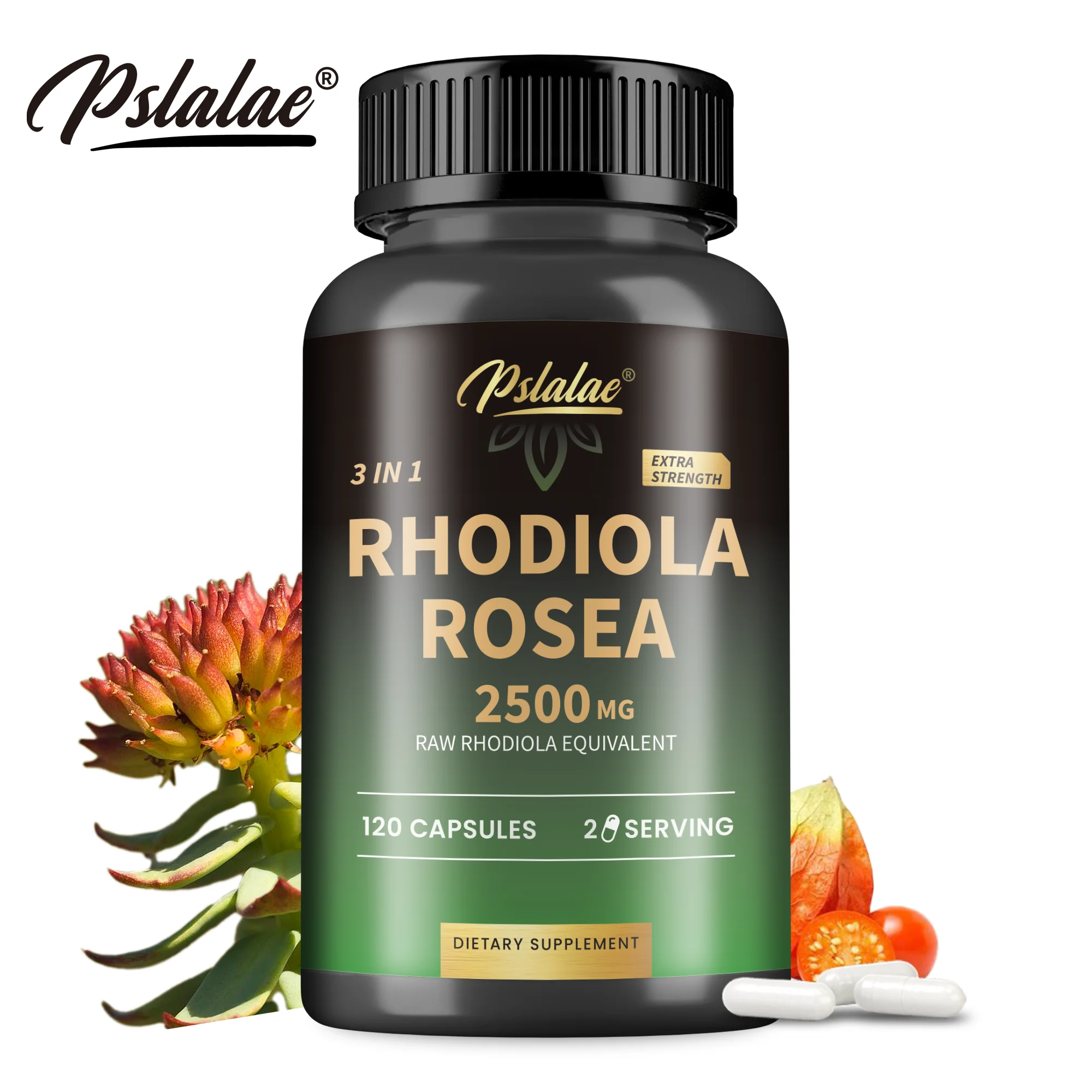 Rhodiola Rosea - with Ashwagandha, L-Theanine - Boost Energy, Relieve Stress, Improve Mood, Promote Muscle Growth - 120 Capsules