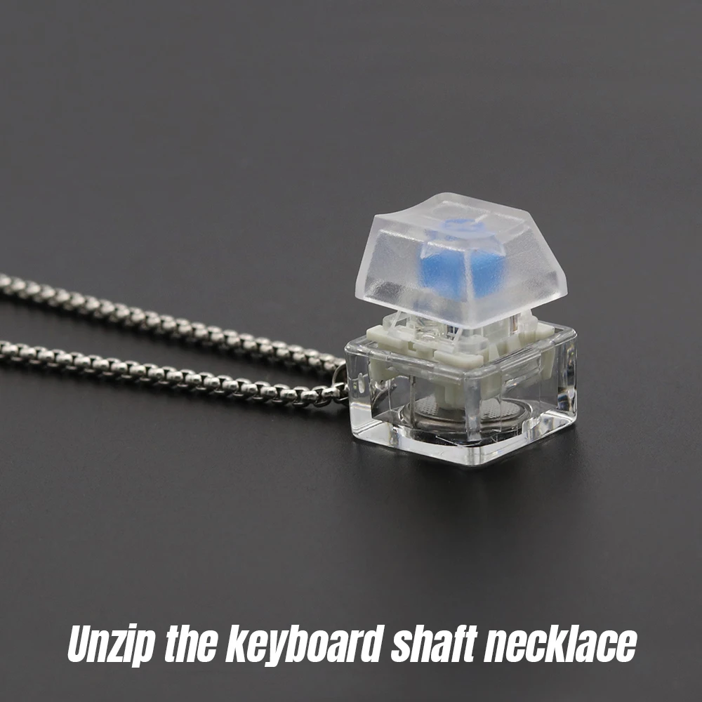 1X Mechanical Switch Keychain Keyboard Switches Tester Gifts Stress Kit Stress Relief Gifts Necklace Sweater Chain