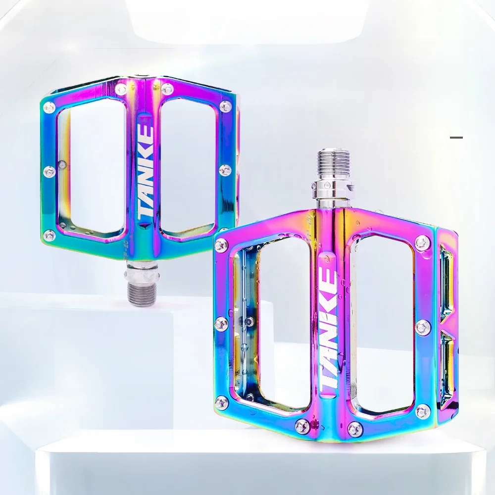 AliExpress bicycle pedals TANKE TP-20 ultralight aluminum alloy colorful hollow anti-skid bearing mountain bike