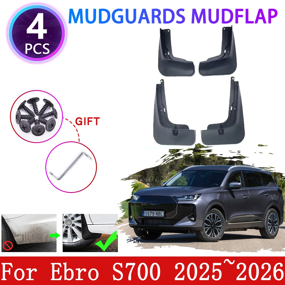 

For Ebro S700 Accessories Chery Tiggo 7 MK2 Tenet T7 2025 2026 Car Wheel Mudguards Mudflaps Fender Mud Flaps Splash Guards Cover