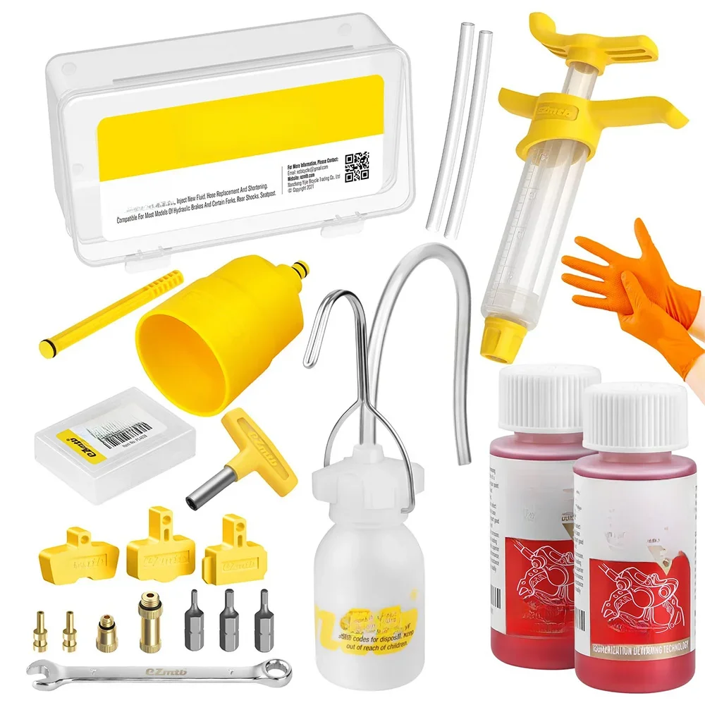 AliExpress NONE Brake Bleed Kit for Shimano Hydraulic Brakes, Brake Fluid Change Hydraulic Kits, Including 2Pcs 60ml Brake Fluid Mineral Oil