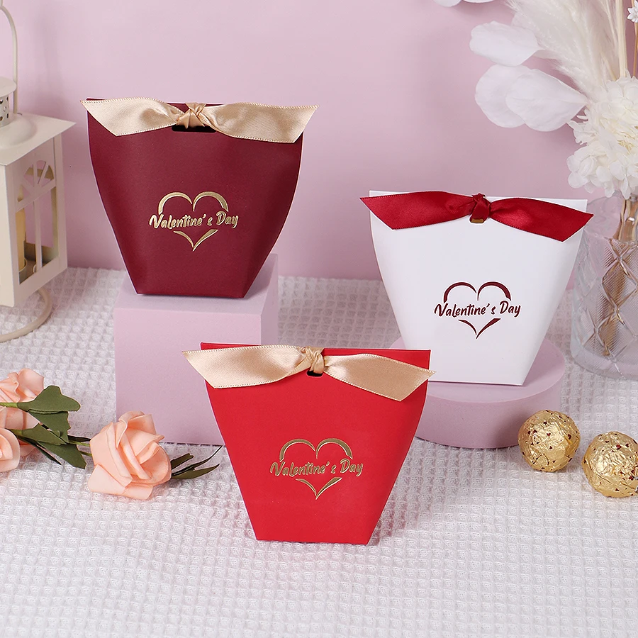 Valentine's Day Treat Gift Boxes Love Heart Shaped Present Cookies Candy Chocolate Desserts es for Wedding Party Decor Supplies