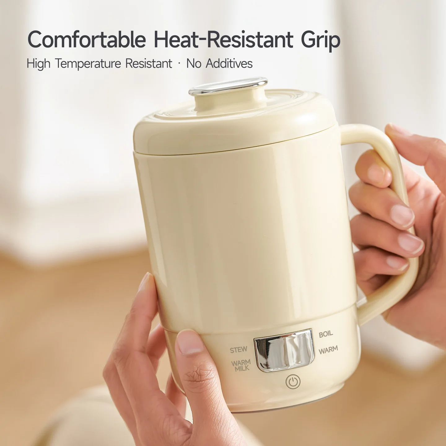 600ml Mini Electric Heating Mug Multi-Function Portable Cooker Stew Boil Warm Milk Keep Warm for Office Dorm Travel Home image 5