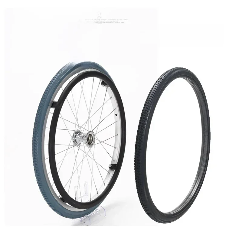 22/24 Inch Massieve Band 22/24X1 3/8 Opblaasbare-Gratis Wiel Band Effen Band voor Handleiding Rolstoel achterwiel 37-451 Onderdelen - afbeelding 2