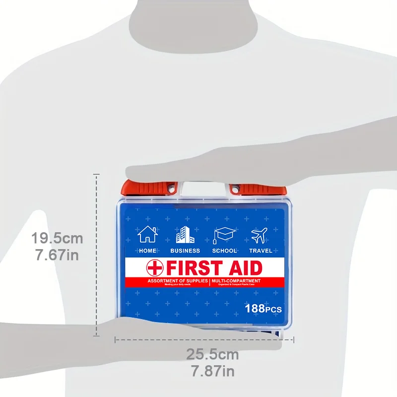 مجموعة الإسعافات الأولية مكونة من 188 قطعة: نظيفة وعلاج وحماية القطع الصغيرة والخدوش. السفر، الطوارئ، البقاء، الصيد، في الهواء الطلق، التخييم والرياضة #3