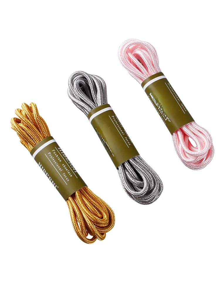 HIBERSettlement-Lacets Lumineux Circulaires en Strass Brillants, Or, Argent, Rose, pour Baskets, pour Adultes, Air Force 1, Nike 120cm, 4mm, 1 Paire