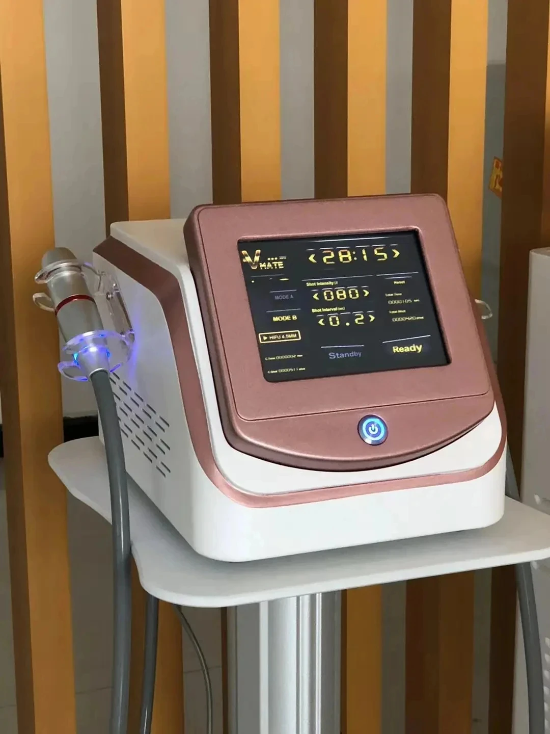 

Vmate Vmax Radar Wave Machine 2 Handles Probes 3.0mm 4.5mm Cartridges Unlimited Shots for Facial Lifting Tightening Anti-aging