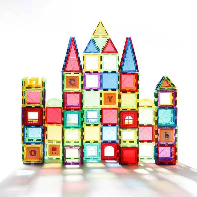 Romboss magnetische Bausteine Baukasten Kinder Spielzeug Magnet Block Fliesen Montessori Lernspiel