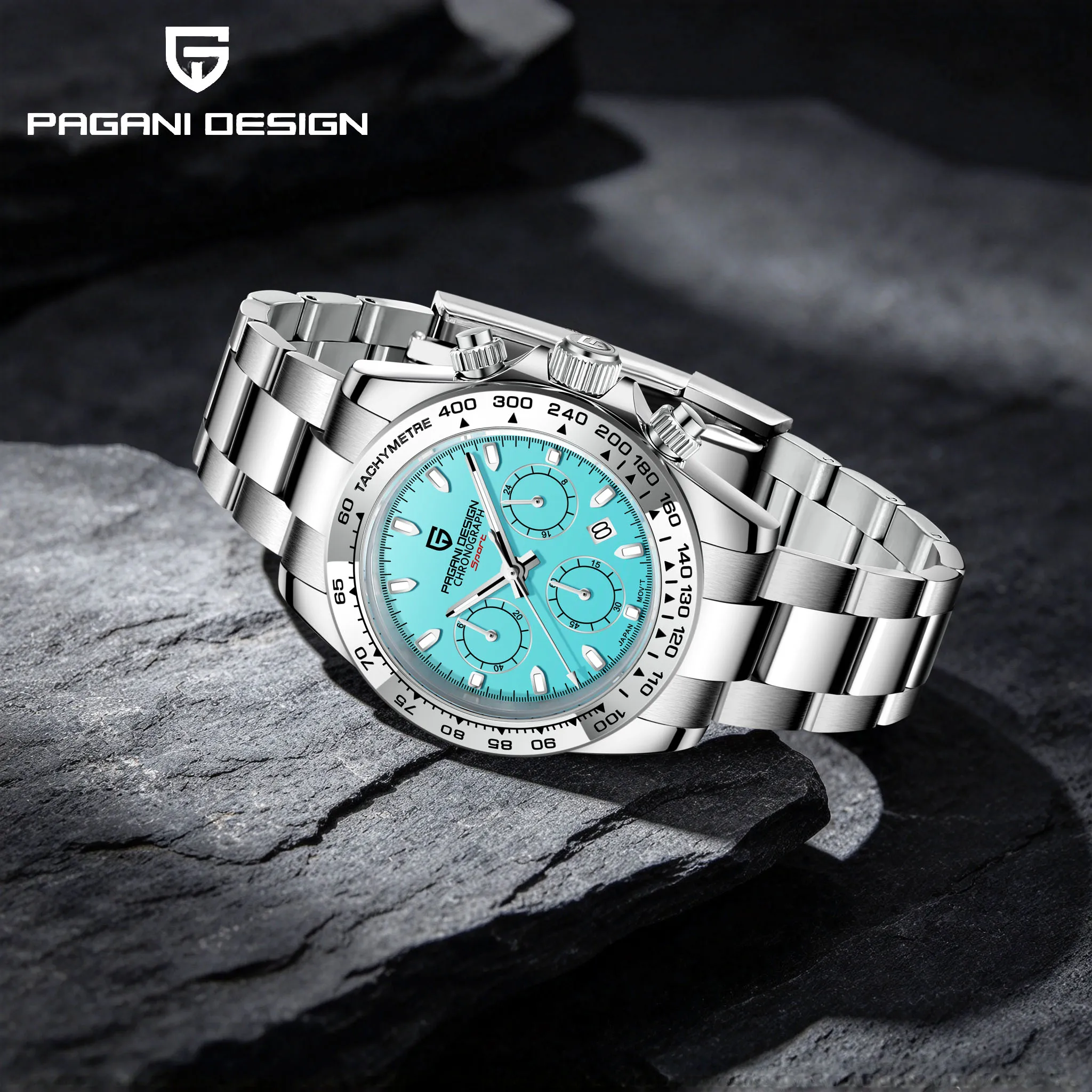 PAGANI DESIGN Elite Men Formal Business Quartz Watch Stainless Sapphire Luminous Tachymeter Diving Chronograph Ideal Gift Choice