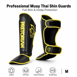 Pretorian-Thicken ochraniacze goleni dla dorosłych, ochraniacze na nogi do kickboxingu ze skóry PU, boks MMA, sprzęt do tajskiego, sportu i fitnessu