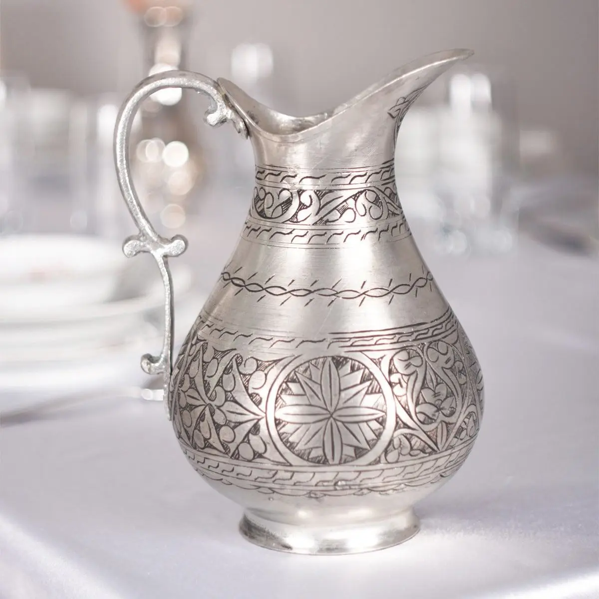 

100% luxury silver jug flower patterned copper jug copper pitcher gold jug gold pitcher copper carefe large jug new season