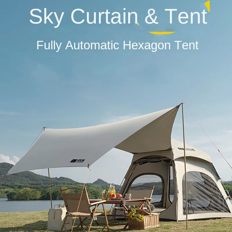 

Tent Outdoor Folding Convenient Camping Overnight Sunproof Rainproof Canopy Camping Tent Two-in-one Complete Set Of Equipment