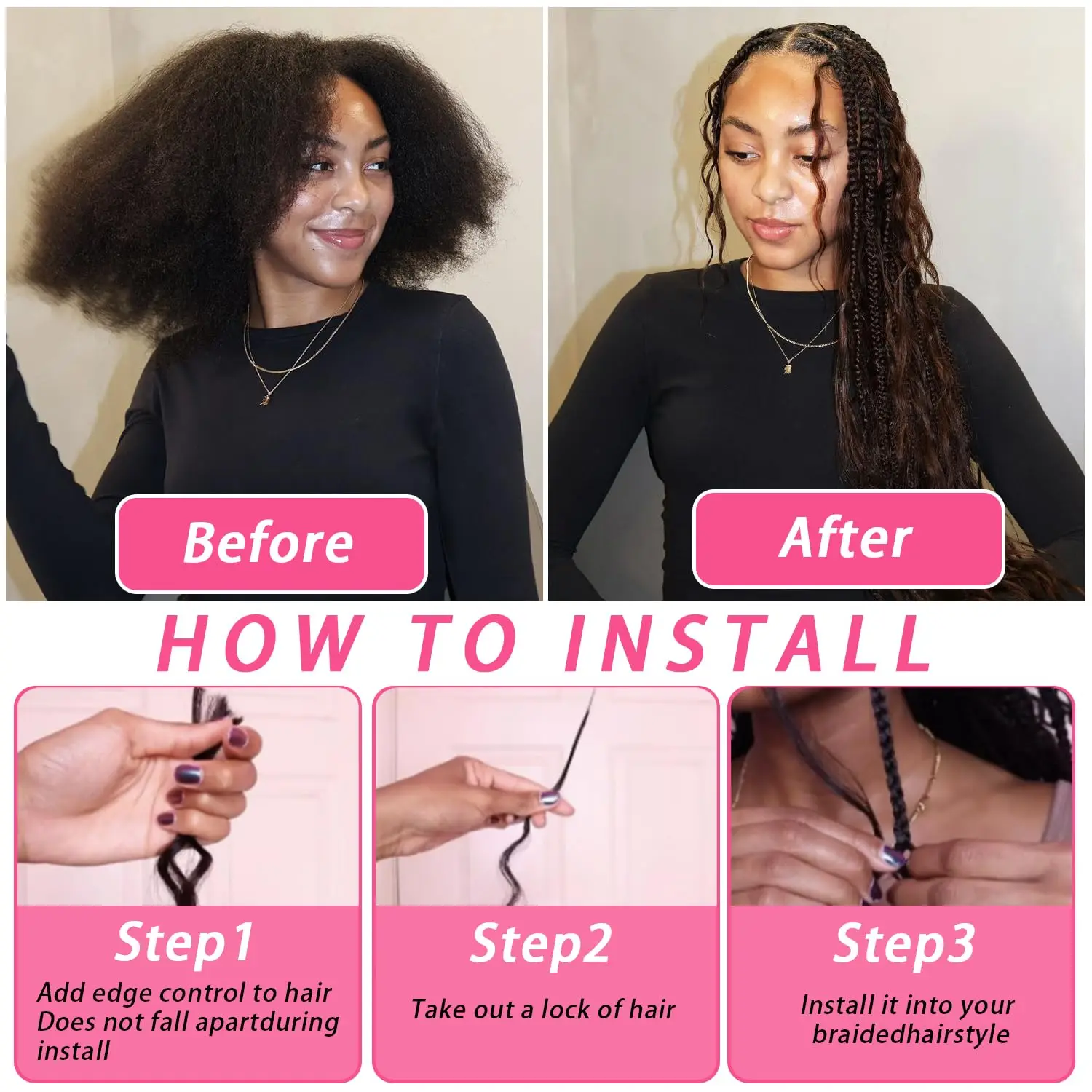 شعر بشري مموج طبيعي شعر بشري برازيلي بدون لحمة شعر بشري غير معالج لضفائر بوهو وصلات شعر مموجة #5