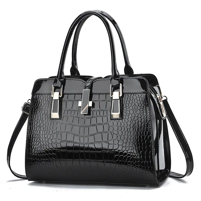 Luksusowa markowa designerska torebka damska z dużą pojemnością pojedyncza torba na ramię Crossbody wzór krokodyla torba na ramię dojazdowa — zdjęcie 2