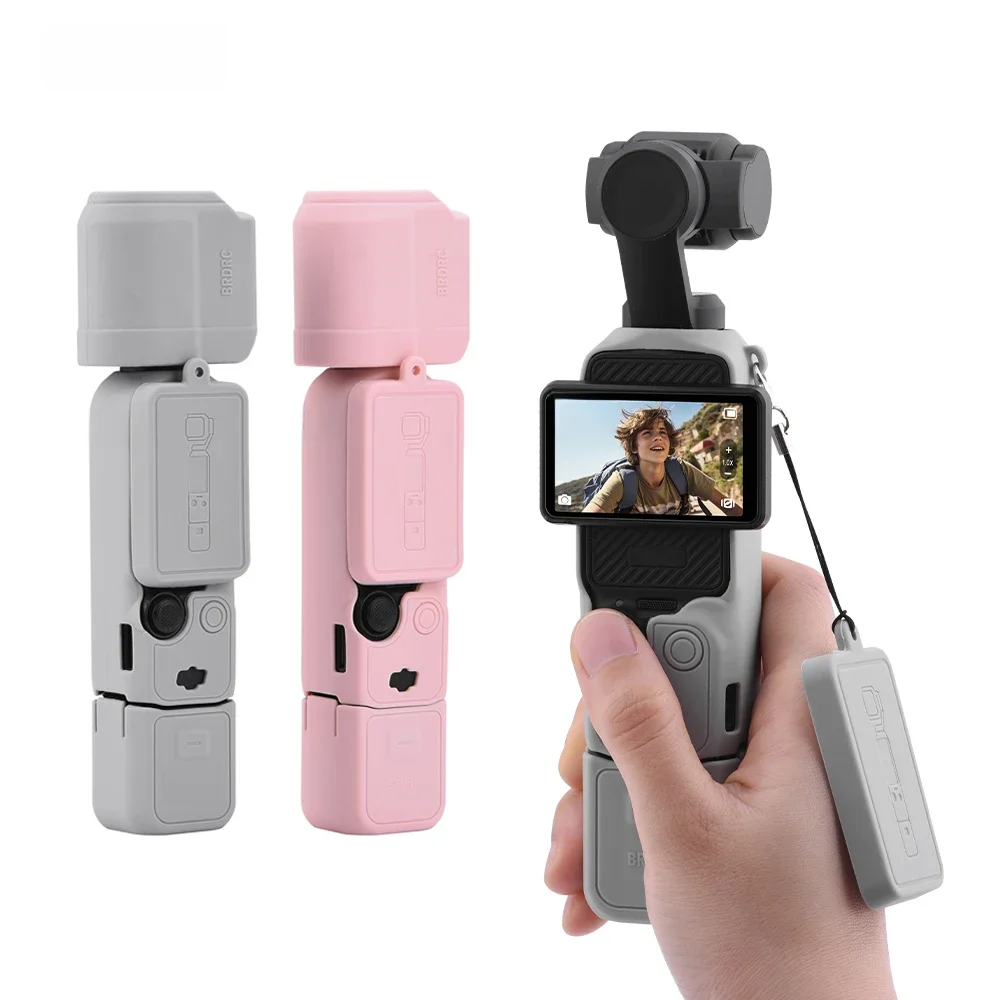 BRDRC Silikonhülle für DJI Osmo Pocket 3, Gimbal-Kamera, kratzfester Griff, weiche Schutzhülle,
