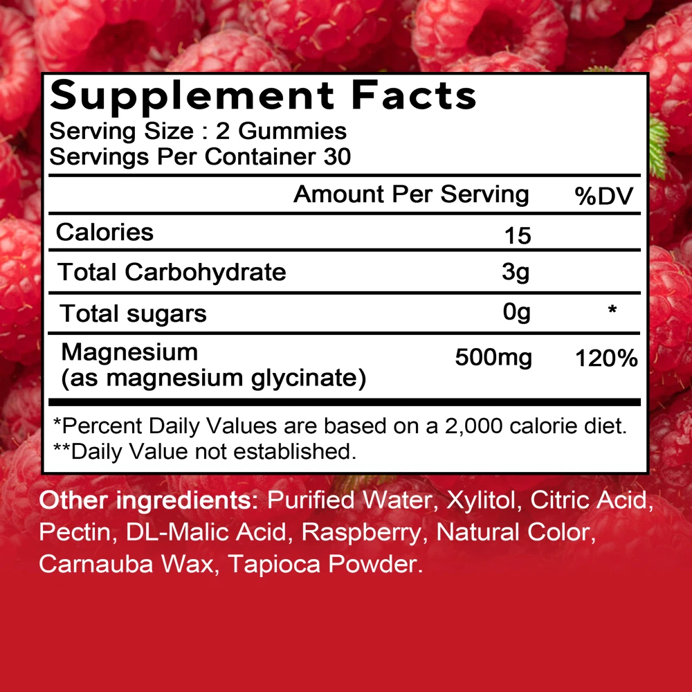 

Magnesium Glycinate Gummies - Improve Sleep, Relax Nerves, Brain Health, Strengthen Muscles and Bones, Supports Nerve System
