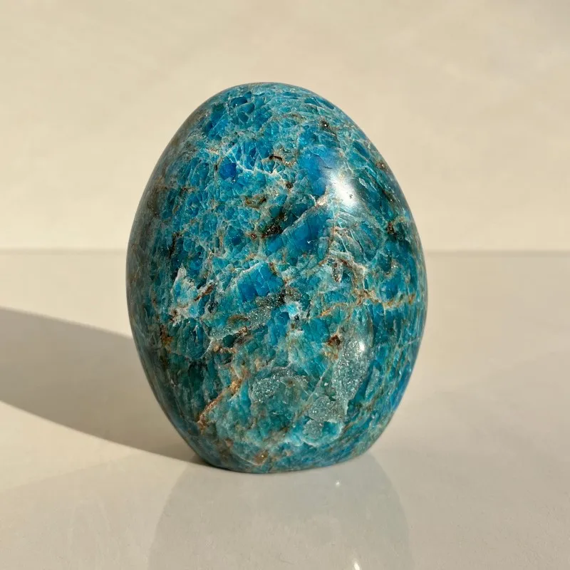 Blue Apatite Freeform Crystal Healing Stone for Energy Focus & Home Décor