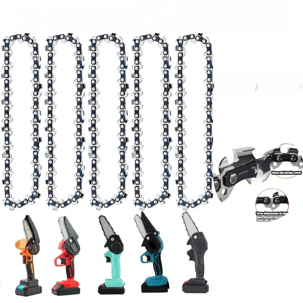 4/6/8 Zoll Mini Stahl Kettensäge Ketten Elektrische Kettensägen Zubehör Führungsplatte Ketten Ersatz Mini Kettensäge Zubehör