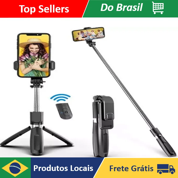 Bastão Tripé Mini 360º Pau De Selfie Bluetooth 3em 1 Celular