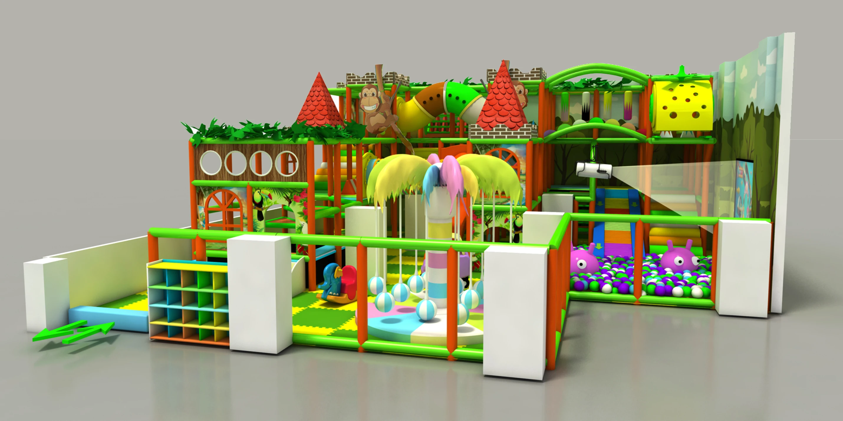 Designed for Palestinian Customer Children Multiple Functional Indoor Soft Playground