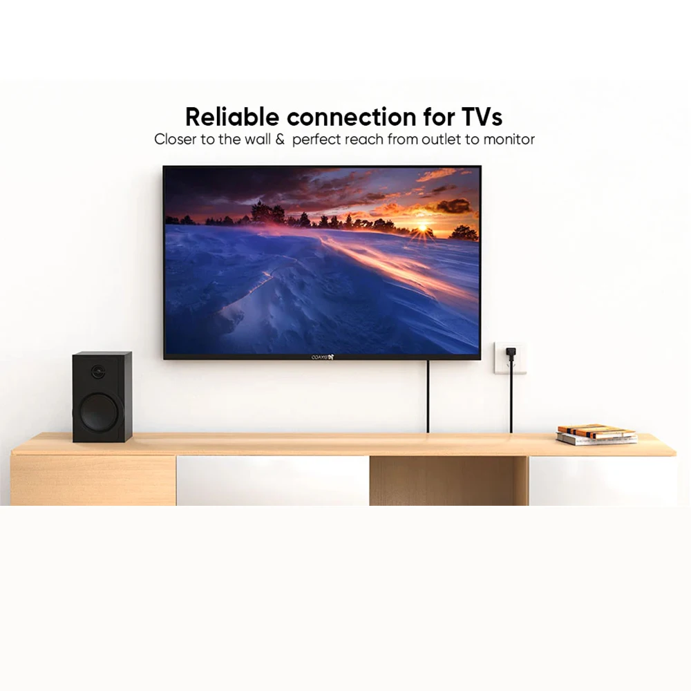 Abgewinkeltes US-Netzkabel Nicht-Polarisiertes NEMA 1-15P zu IEC320 C7 Stromkabel AC-Stecker US zu Figure 8 Stromkabel für PS5 Apple TV HDTV – Detail 3