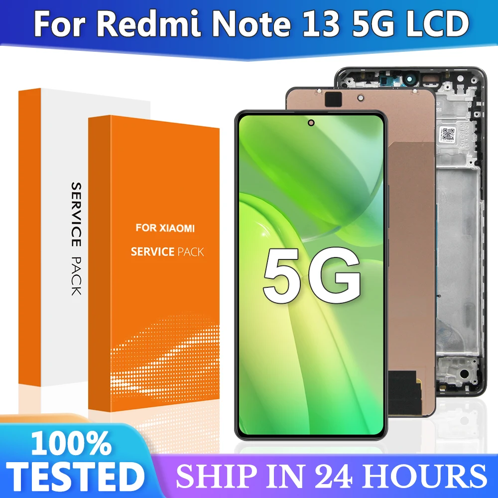 667''-lcd-for-xiaomi-redmi-note-13-5g-lcd-display-screen-digitizer-assembly-for-redmi-note13-2312draabc-display-with-frame