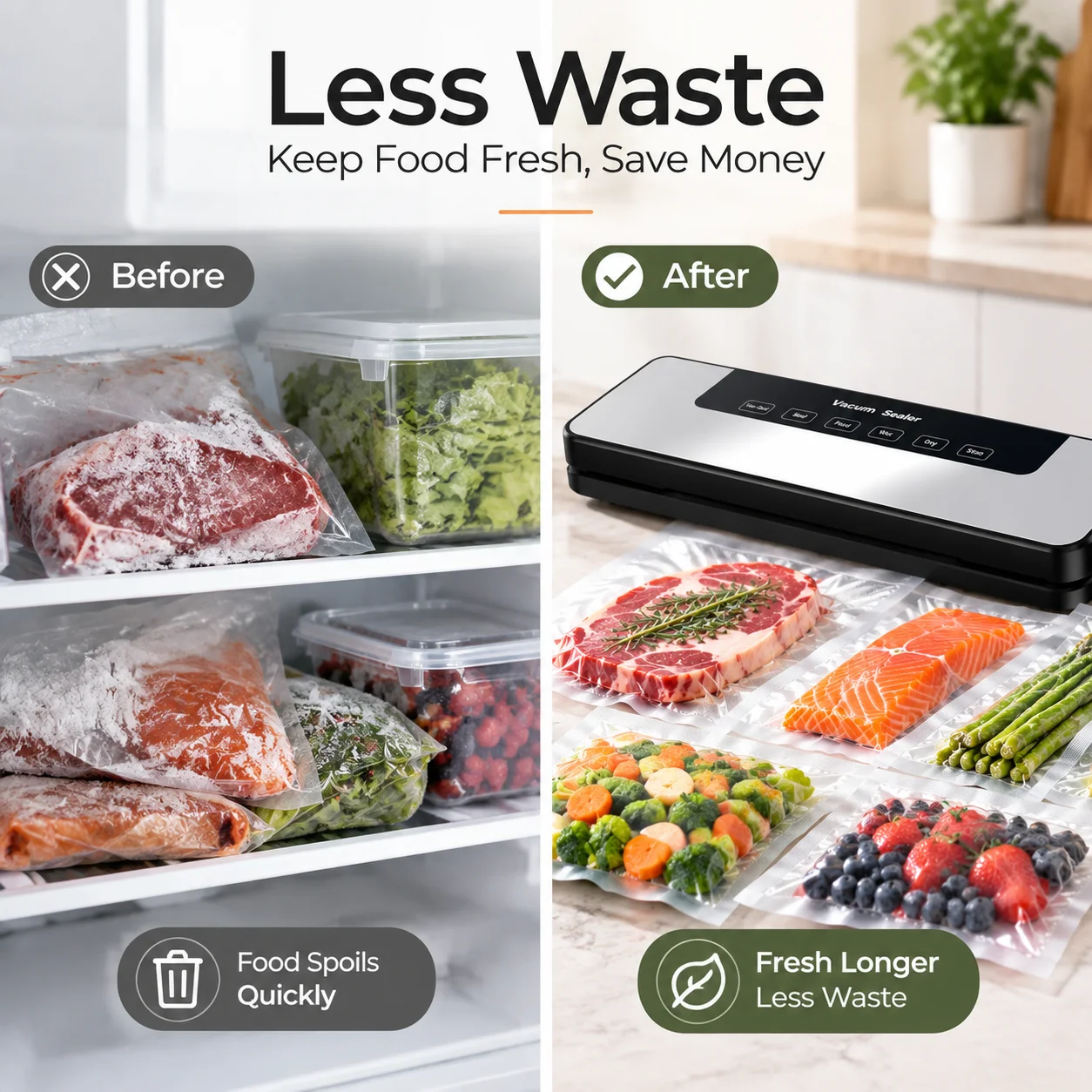 80kPa Vacuum Sealer for Food, - Vacuum Sealer Machine For Sous Vide recension och pris