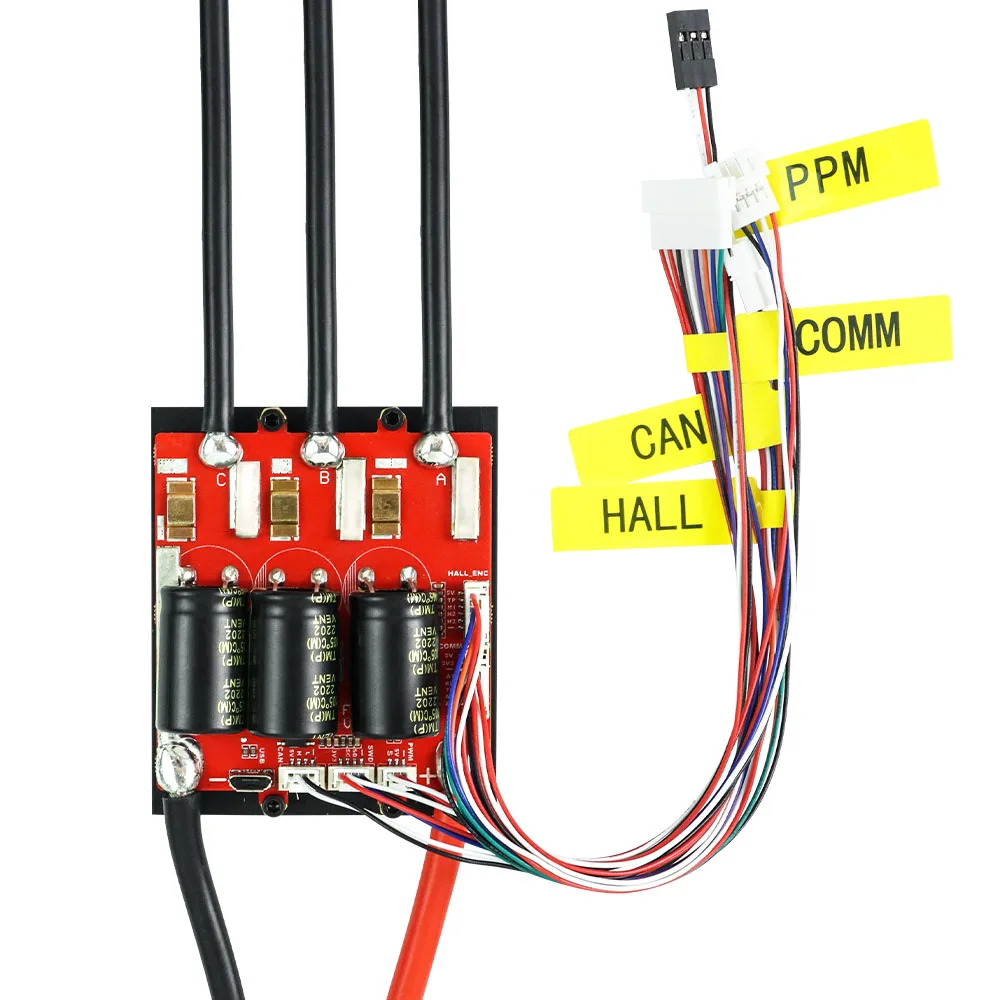 The FLIPSKY FSESC6.9100A speed controller for electric bicycles is based on VESC6.6 and has an aluminium anodized radiator for b