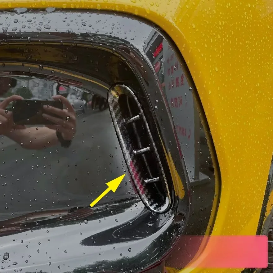 For Honda ZRV ZR-V 2023 2024 Car Front Bumper Air Inlet Vent Cover Trims Carbon Fiber