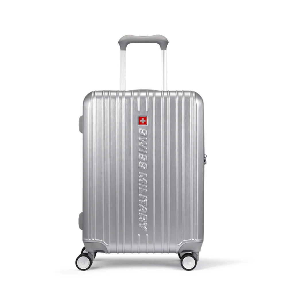 حقيبة سفر صغيرة من البولي كربونات ، حامل أمتعة ، عربة بعجلات ، PC ABS ، قفل TSA ، AM20 ، الجيش السويسري