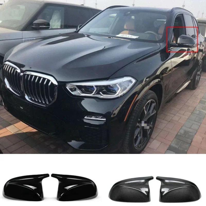 Couvercle de rétroviseur latéral noir brillant, 2 pièces, coque de remplacement pour BMW X3 G01 ix3 X4 G02 X5 G05 X6 G06 X7 G07