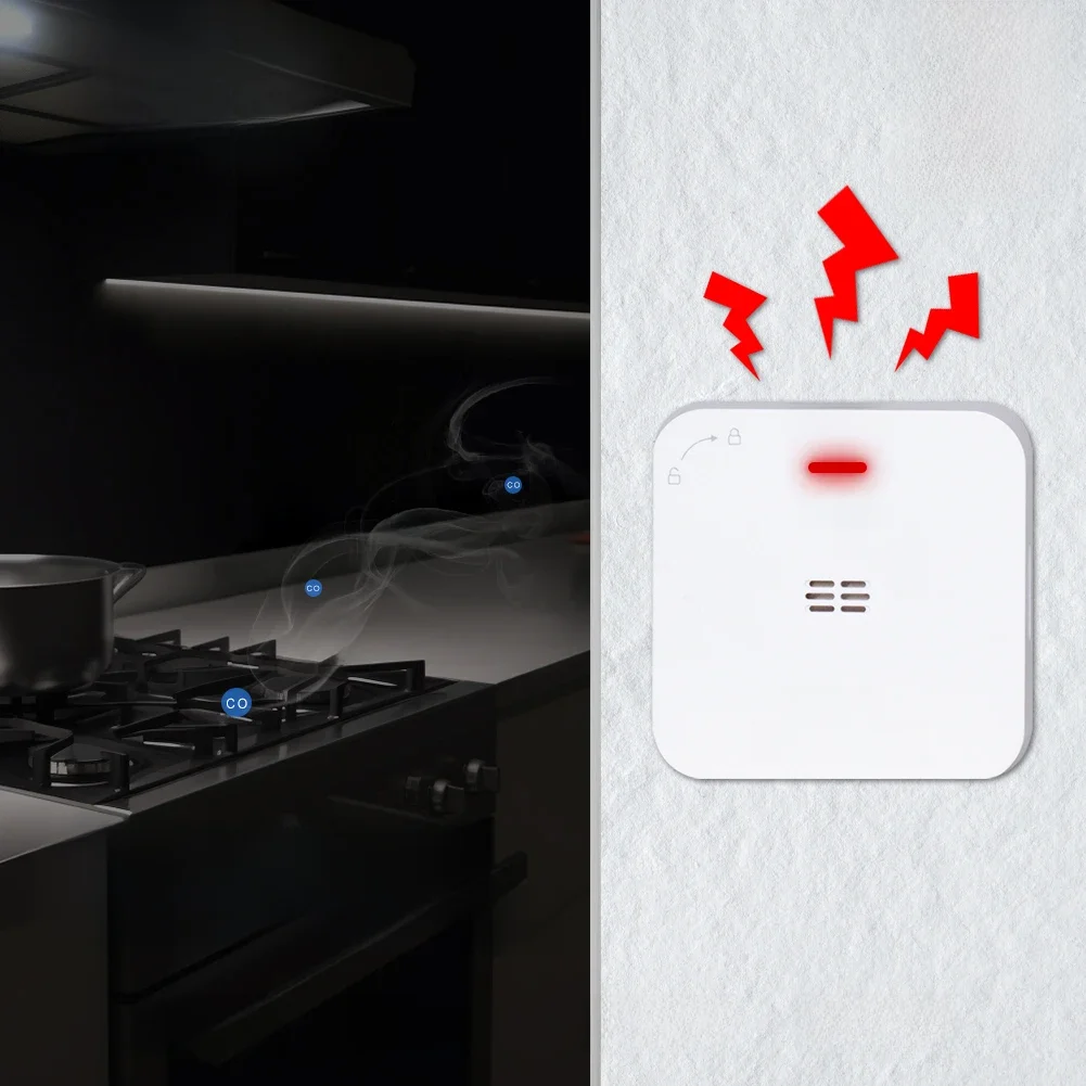 MOES Tuya ZigBee CO détecteur alarme fuite de gaz détecteur de monoxyde de carbone sans fil ménage gaz sirène alarme capteur sécurité intelligente maison