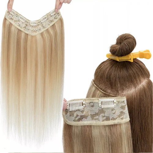 Imagen 2 del producto #8/613 extensiones de cabello humano brasileño, postizos de una pieza con 5 Clips de seguridad