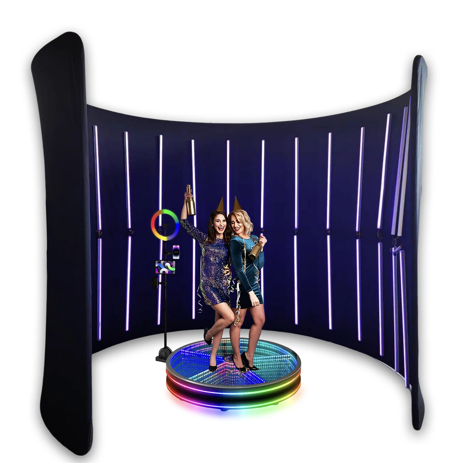 High Quality Customized Photo Booth Backdrop Vogue Photo Booth 360 Enclosure Backdrop Photo Booth Enclosure