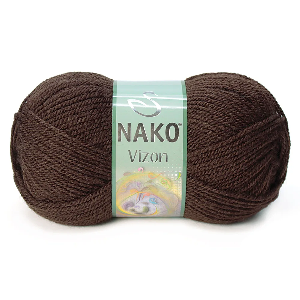 Nako Vizon-Hilo de tejer a mano, 100 gramos, 195 metros, 42 colores, acrílico Premium, cárdigan, suéter, chal, textil para el hogar, bufanda, boina, accesorio, tela suave, verano, Primavera bricolaje, invierno, Otoño, Hecho en Turquía