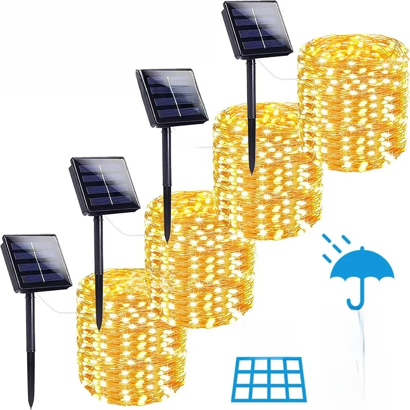 LED Solar String Light Outdoor Garden Fairy Lights Led Twinkle Waterproof Lamp for Christmas Party Decor 7m/12m/22m/32m/52m/102m