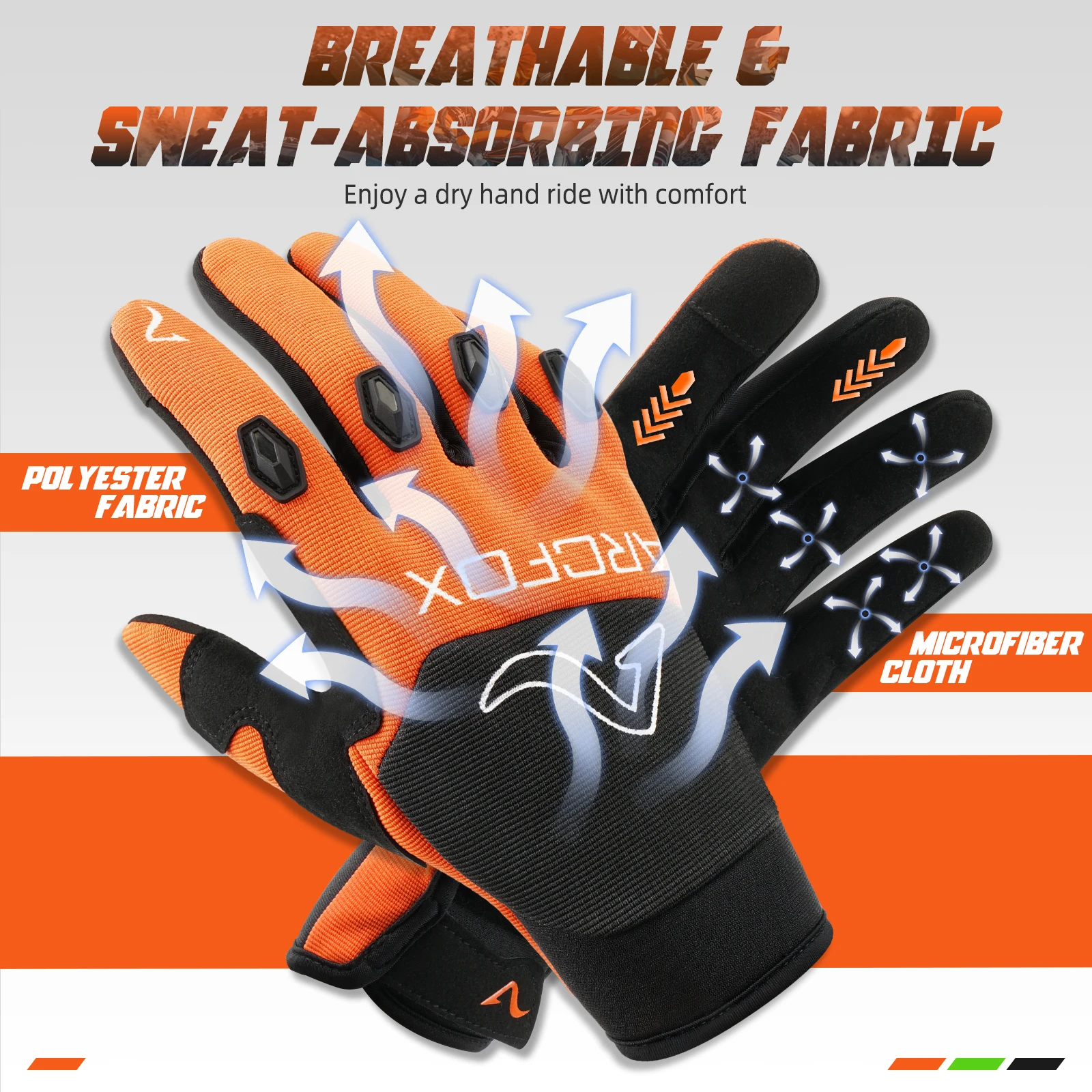 ARCFOX-Guantes protectores para montar en motocicleta, accesorio transpirable para KTM Duke 390 1290, Super Adventure, MTB, BMX