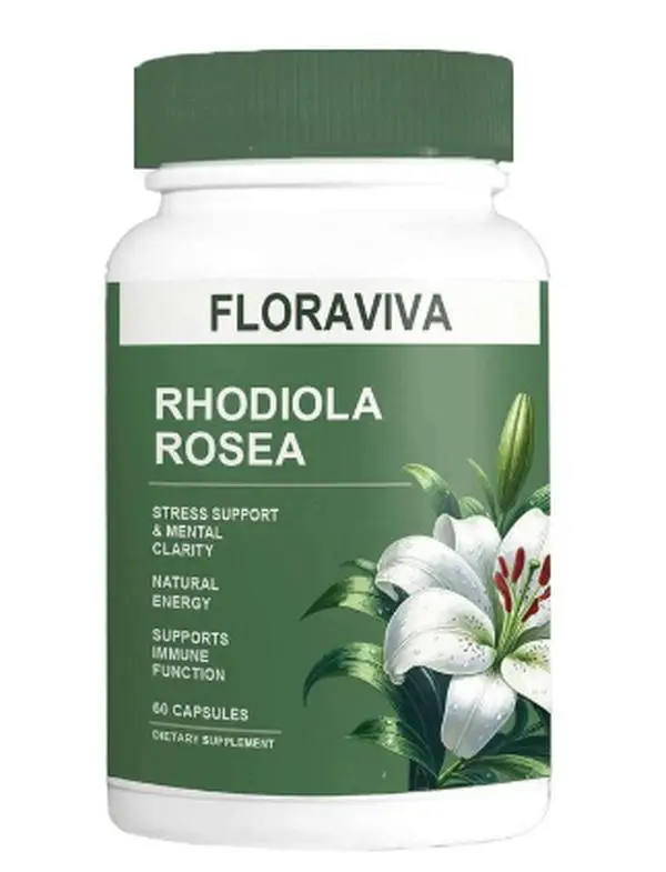 3 X Limited time sale -50% off a packRhodiola RoseaPeptide Capsules Floraviva Rhodiola Rosea Capsules - 60 Count for Stress Support Mental Clarity & Natural Energy - Supports Immune Function