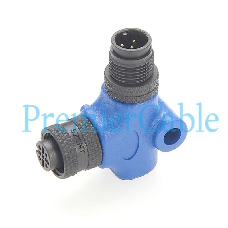 Rechtwinkliger NMEA2000 N2k L-Typ-Stecker Marine M12 Stecker auf Buchse L-Splitter für Garmin Lowrance Simrad B&G Navico Maretron – Detail 3