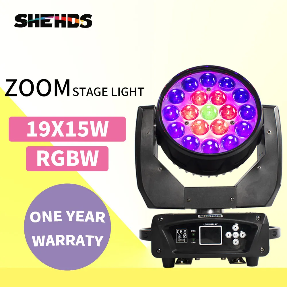 shehds beam and wash lighting 19x15w rgbw zoom moving head lighting para disco ktv festa rapido 01