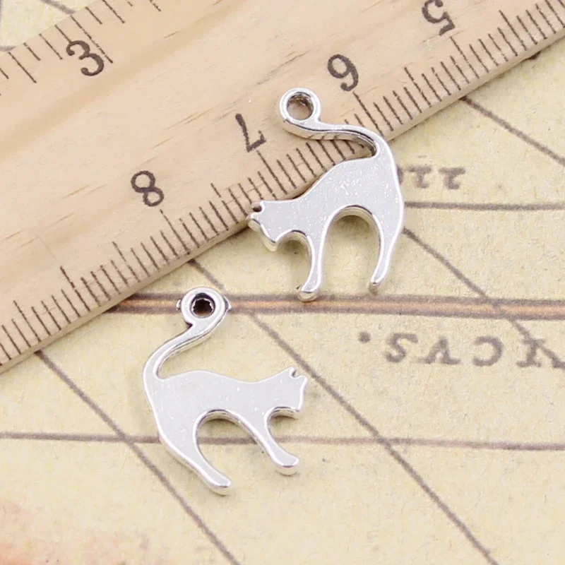 20 sztuk Charms skoki kot 19x14mm tybetański brąz srebrny kolor wisiorki antyczny tworzenia biżuterii DIY Handmade Craft — zdjęcie 2